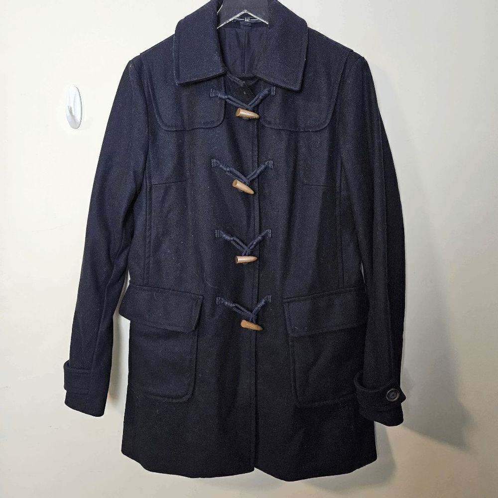 GAP Trench Duffle Peacoat Womens Navy Size Medium Tall
